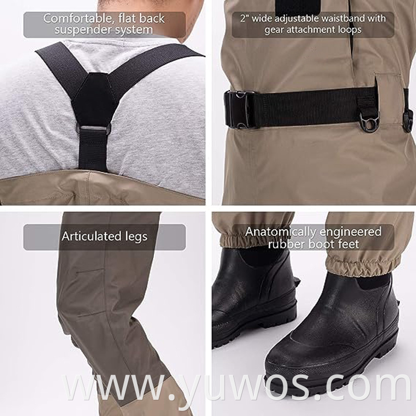 Mens Breathable Lightweight Chest And Waist Convertible Waders Jpg